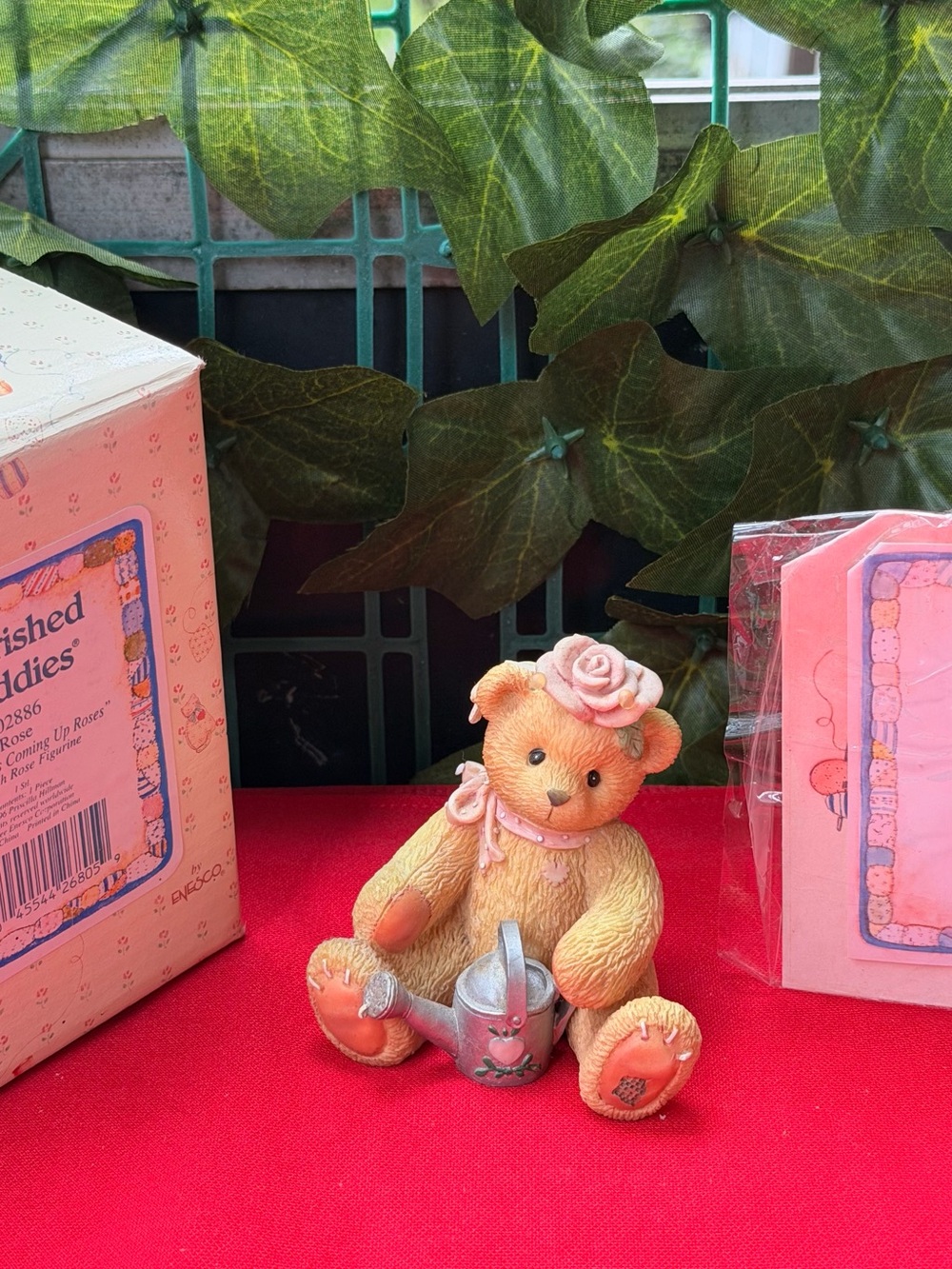 Enesco Cherished Teddies Rose Bear Figurine - Pink, Cream